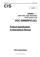CIS VISION:elite VCC-GM60FV11CL Product Specification & Operational Manual
