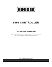 Hiniker 8605 Operator's Manual