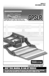Maxon GPSLR-3 Operation Manual