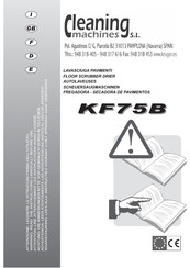 Cleaning Machines KF75B Manual