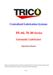 Trico PE-70 Series Operation Manual
