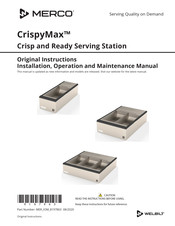 Welbilt Merco CrispyMax MCG1027NNN Installation, Operation And Maintenance Manual
