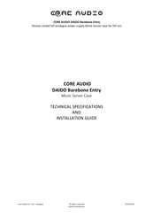 CORE AUDIO DAIDO Barebone Entry Technical Specifications And Installation Manuallines