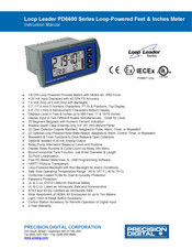 Precision Digital Corporation Loop Leader PD6600 Series Instruction Manual