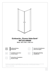 Welltime Florenz raise/lower mechanism NK1222 Installation Instruction