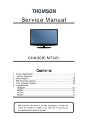 Thomson CHASSIS MT62L Service Manual