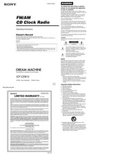 Sony Dream Machine ICF-CD815 Operating Instructions
