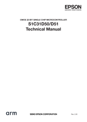 Epson Buzzer S1C31D51 Technical Manual