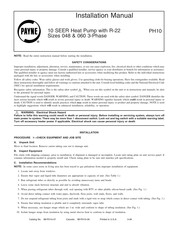 Payne PH10 Installation Manual