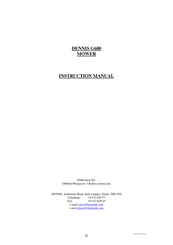 Dennis G680 Instruction Manual