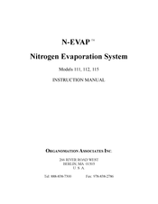 Organomation Associates N-EVAP 115 Instruction Manual