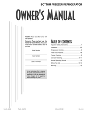 GE GTS16BBRELBB Owner's Manual