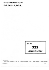 Tektronix 323 Instruction Manual