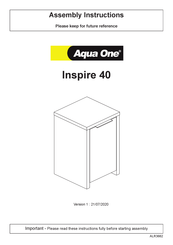 Aqua One Inspire 40 Assembly Instructions Manual