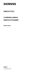 Siemens SIMATIC RTLS4460T Device Manual