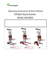 BACKSAFE STURGO STD-227 Operating Instructions & Parts Manual