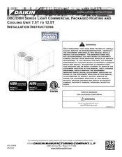 Daikin DBH102 V Series Installation Instructions Manual