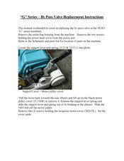 Sebo G-SERIES Replacement Instructions Manual