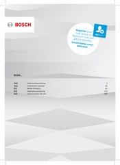 Bosch BSS8 Series Instruction Manual