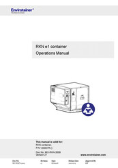 Envirotainer RKN e1 Operation Manual