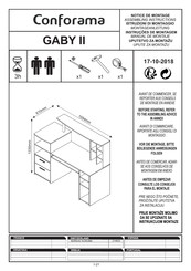 CONFORAMA GABY II 214633 Assembling Instructions