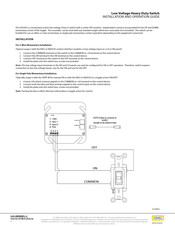 Hubbell LVS1HD Installation And Operation Manual