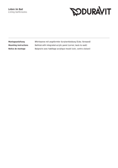 DURAVIT P3 Comforts 7 0379 Series Mounting Instructions