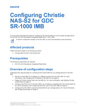 Christie NAS-S2 Instruction Sheet