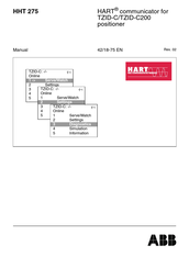 ABB HART HHT 275 Manual