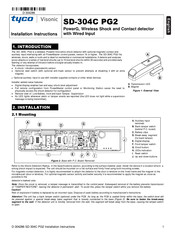 Tyco Visonic SD-304C PG2 Installation Instructions Manual