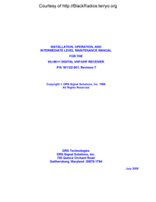 DRS WJ-8611 Installation, Operation And Maintenance Manual