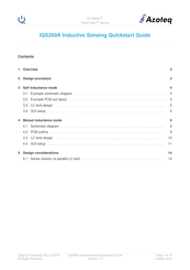 Azoteq IQ Switch ProxFusion IQS269A Quick Start Manual