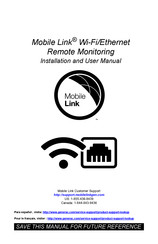Generac Power Systems Mobile Link Unit Installation And User Manual
