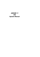 IBM JAGUAR V 386 System Manual