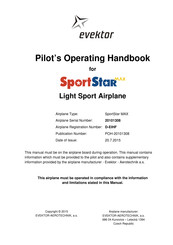 Evektor SportStar MAX Pilot Operating Handbook