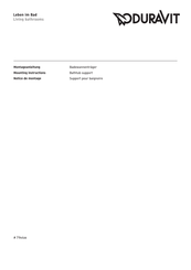 DURAVIT 790477000000000 Mounting Instructions