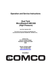 Comco MicroBlaster MB1006 Operation And Service Instructions Manual