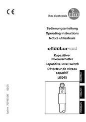 IFM Electronic Efector 160 LI5045 Operating Instructions Manual