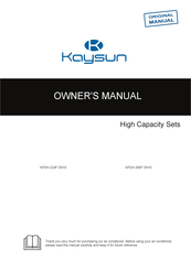 Kaysun KUE 224 DN10 Owner's Manual