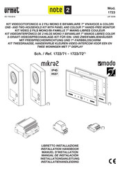urmet domus 1723/71 Installation Handbook