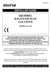 Morso SQUIRREL 552 Installer's Manual