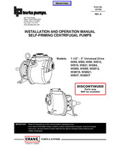 Crane burks pumps WB4 Installation And Operation Manual