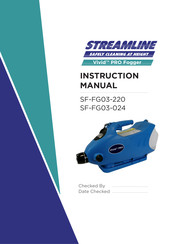 Streamline Vivid PRO SF-FG03-220 Instruction Manual