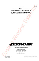 Jerr-Dan MPL Operation Supplement Manual