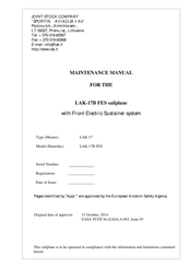 Sportine Aviacija LAK-17B FES mini Maintenance Manual