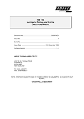 Ampac NZ 100 Operator's Manual