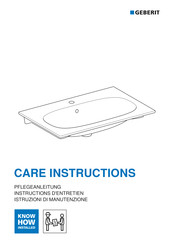Geberit Publica 500668012 Care Instructions