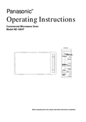 Panasonic NE1064T - COMMERCIAL MICROWAVE Operating Instructions Manual