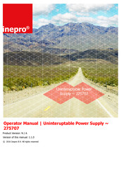 Inepro 275707 Operator's Manual