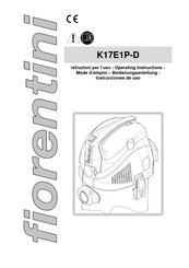 FIORENTINI K17E1P-D Operating Instructions Manual